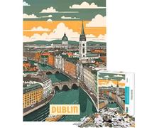 1000 Pieces Jigsaw Puzzles for Teenagers Dublin Toy Intellectual Game Relaxing Games Suitable for Couples Funny Gifts (size 50x75cm)