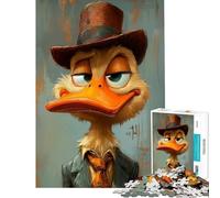 1000 Pieces Jigsaw Puzzles for Teenagers Duck in A Top Hat Fun Activities at Home Learning Educational Family Game for And 14 Years And over (50X75CM)