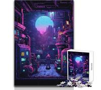 1000 Pieces Jigsaw Puzzles for Teenagers Dystopian Future Pixel Art Educational Family Game Birthday Present Art Work Gift Size 50x75cm
