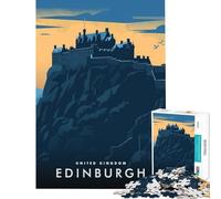 1000 Pieces Jigsaw Puzzles for Teenagers Edinburgh Castle United Kingdom Learning Educational Toys Relaxing Games A Work of Art Gifts Birthday (Size 75x50cm)