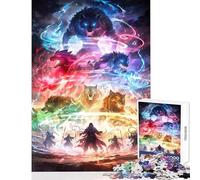 1000 Pieces Jigsaw Puzzles for Teenagers Elemental Wolf Spirits Educational Toy Funny Gift Family Games Fun at Home Activities, Size 38x26cm