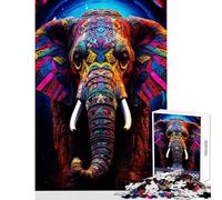 1000 Pieces Jigsaw Puzzles for Teenagers Elephant in Borderlands 1000 Piece Jigsaw Educational Game Birthday Gifts Birthday Present (38x26cm)