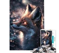 1000 Pieces Jigsaw Puzzles for Teenagers Enchanted Fox Glow Puzzle for Adults Family Games A Work of Art Challenging Game Gifts (size 50x75cm)