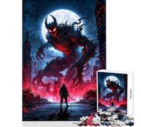1000 Pieces Jigsaw Puzzles for Teenagers Epic Monster Vs. Hero Fight Educational Games Improve Memory Home Decoration Toys Birthday Present, Gifts, (50X75cm)
