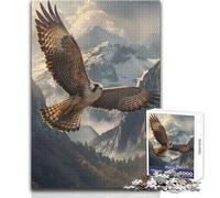 1000 Pieces Jigsaw Puzzles for Teenagers Falcon in Flight Practical Game Presents for Women Anti-Stress Toys Size 38x26cm