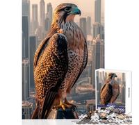 1000 Pieces Jigsaw Puzzles for Teenagers Falcon Over Dubai Jigsaws for Adults Puzzle For Family Fun Difficult And Challenge Stress Reduction Gifts (38x26cm)