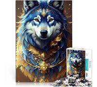 1000 Pieces Jigsaw Puzzles for teenagers Fantasy Art Wolf Portrait Hands-on-Spiel Verbessern Sie das Gedächtnis52x38cm