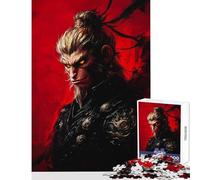 1000 Pieces Jigsaw Puzzles for Teenagers Fiery Monkey Warrior Fun Games Stress Reliever Educational Toy Enhance Love between Couples (38x26cm)