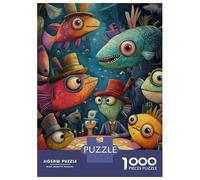 1000 Pieces Jigsaw Puzzles for Teenagers Fish Playing Cards Puzzles for Adults Relaxing Games Stress Reliever Fun at Home Activities, 70x50cm/1000pcs