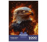 1000 Pieces Jigsaw Puzzles for Teenagers Flaming Eagle Majesty -4 Puzzle for Adults Relax Games Hand Speed Race Christmas Birthday Gifts 38x26cm/1000pcs