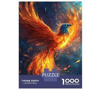 1000 Pieces Jigsaw Puzzles for Teenagers Flaming Phoenix Soars Puzzle for Adults Relax Games Hand Speed Race Christmas Birthday Gifts 38x26cm/1000pcs