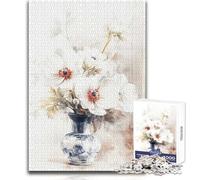 1000 Pieces Jigsaw Puzzles for Teenagers Flower White Anemone Educational Family Game Difficult Challenge Birthday Gift Size 38x52cm