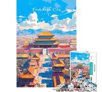 1000 Pieces Jigsaw Puzzles for Teenagers Forbidden City A Glimpse Toy Intellectual Game Relaxing Games Suitable for Couples Funny Gifts (size 50x75cm)