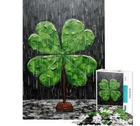 1000 Pieces Jigsaw Puzzles for Teenagers Four Leaf Clover Puzzle for Adults Hands-on Game Staycation Kill Time Christmas Birthday Gifts (Size 50x75cm)