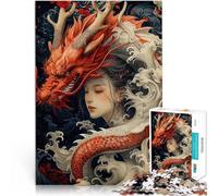 1000 Pieces Jigsaw Puzzles for teenagers geisha dragon japanese Quizspiel Angebot als Geschenk für die ganze Familie38x26cm