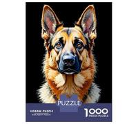 1000 Pieces Jigsaw Puzzles for Teenagers German Shepherds Watchful Eyes Jigsaw Puzzle Relaxing Games Analysis And Logic Challenging Game Gifts 52x38cm/1000pcs