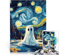1000 Pieces Jigsaw Puzzles for teenagers Ghostly Starry Night Mustermontage mit vollständig ineinander greifenden, zufällig geformten Teilen75x50cm