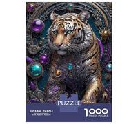 1000 Pieces Jigsaw Puzzles for Teenagers Golden Technology Tiger Jigsaw Puzzle Relaxing Games Analysis And Logic Challenging Game Gifts 70x50cm/1000pcs