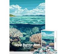 1000 Pieces Jigsaw Puzzles for Teenagers Great Barrier Reef Poster Toy Wall Decor Great Gift Practical Game Fun at Home Activities, (Size 38x52cm)