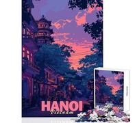 1000 Pieces Jigsaw Puzzles for Teenagers Hanoi Sunset Street Jigsaw 1000 Pieces Toy Wall Decor Great Gifts And Toys Improve Memory (38x52cm)