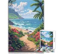 1000 Pieces Jigsaw Puzzles for Teenagers Hawaii Retro Pixel Art Brainteaser Family Games Improve Memory Birthday Gifts Size 50x75cm
