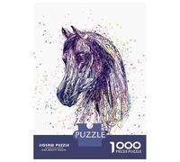 1000 Pieces Jigsaw Puzzles for Teenagers Horse Face Artwork Jigsaw Puzzle Relaxing Games Analysis And Logic Challenging Game Gifts 38x26cm/1000pcs