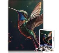 1000 Pieces Jigsaw Puzzles for Teenagers Hummingbird Fly Portrait Practical Game Presents for Women Anti-Stress Toys Size 50x75cm
