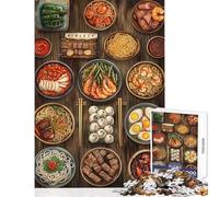 1000 Pieces Jigsaw Puzzles for Teenagers Japanese Food Table Fun Games Stress Reliever Educational Toy Enhance Love between Couples (38x26cm)