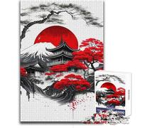 1000 Pieces Jigsaw Puzzles for Teenagers Japanese Landscape Beautiful Design Game Birthday Present Art Work Gift Size 38x26cm