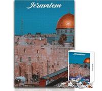 1000 Pieces Jigsaw Puzzles for Teenagers Jerusalem Brainteaser Family Games Improve Memory Birthday Gifts Size 50x75cm