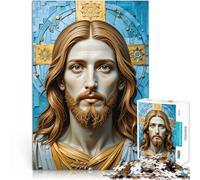 1000 Pieces Jigsaw Puzzles for teenagers Jesus Christ Portrait Für Familienspaß Tolles Geschenk für Spiele52x38cm