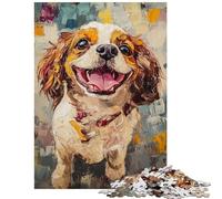 1000 Pieces Jigsaw Puzzles for Teenagers Joyful Canine Canvas Hands-on Game Staycation Kill Time Home Decoration Toys Birthday Present, Gifts, Size 75x50cm
