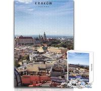 1000 Pieces Jigsaw Puzzles for Teenagers Krakow Brainteaser Family Games Improve Memory Birthday Gifts Size 38x52cm