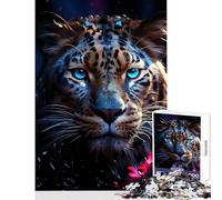 1000 Pieces Jigsaw Puzzles for Teenagers Leopard Adventures Educational Toy Funny Gift Family Games Fun at Home Activities, Size 50x75cm