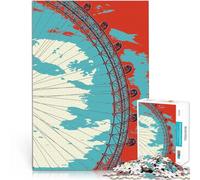 1000 Pieces Jigsaw Puzzles for teenagers London Eye Ferris Wheel Quizspiel Lustige Aktivitäten für zu Hause, Geburtstagsgeschenk, Reisegeschenk,38x26cm