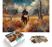 1000 Pieces Jigsaw Puzzles for teenagers Lone cowboy of the Wild Lernspielzeug Geschenke für Freunde und Familie52x38cm