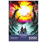 1000 Pieces Jigsaw Puzzles for Teenagers Lone Voyager - Surreal Stormy Sea Fantasy Art Jigsaws for Adults Family Game But Fun And Humorous Christmas Birthday Gifts 38x26cm/1000pcs