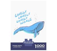 1000 Pieces Jigsaw Puzzles for Teenagers Lonely Whale Text Version Adult Jigsaw Puzzle DIY Toys Stress Reliever Christmas Birthday Gifts 52x38cm/1000pcs