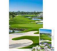 1000 Pieces Jigsaw Puzzles for Teenagers Lush Green Golf Course Landscape Jigsaws for Adults Puzzle For Family Fun Difficult And Challenge Stress Reduction Gifts (50x75cm)