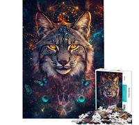 1000 Pieces Jigsaw Puzzles for Teenagers Lynx Cosmos Vision Jigsaw 1000 Piece Relax Games Great Gifts for Games Difficult Challenge (Size 50x75cm)
