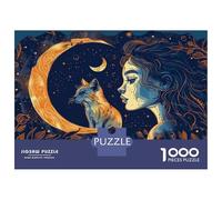 1000 Pieces Jigsaw Puzzles for Teenagers Magical Moonlit Night Art Print Jigsaws for Adults Family Game But Fun And Humorous Christmas Birthday Gifts 38x26cm/1000pcs