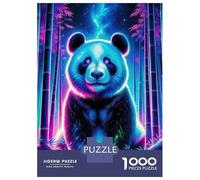 1000 Pieces Jigsaw Puzzles for Teenagers Magical Neon Panda 01 Jigsaw Puzzle Relaxing Games Analysis And Logic Challenging Game Gifts 70x50cm/1000pcs