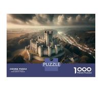 1000 Pieces Jigsaw Puzzles for Teenagers Medieval Castle in England Puzzle for Adults Relaxing Games Home Decoration Challenging Game Gifts 52x38cm/1000pcs