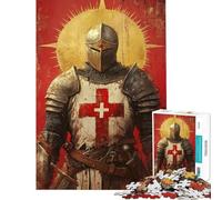 1000 Pieces Jigsaw Puzzles for Teenagers Medieval Knight Artwork Learning Educational Toys Relax Games Analysis And Logic Gifts Birthday (size 38x52cm)