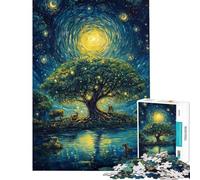 1000 Pieces Jigsaw Puzzles for Teenagers Moonlit Forest Glow Jigsaw Puzzle 1000 Impossible Game Art Work Gifts Learning Educational (Size 38x26cm)