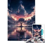 1000 Pieces Jigsaw Puzzles for Teenagers Mystery Tree in Twilight Educational Challenge Staycation Kill Time Relax Games for 14+ Puzzle Game Offered (38X52cm)