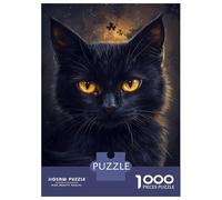 1000 Pieces Jigsaw Puzzles for Teenagers Mystic Feline Glow Puzzle for Adults Relax Games Hand Speed Race Christmas Birthday Gifts 52x38cm/1000pcs