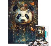1000 Pieces Jigsaw Puzzles for Teenagers Mystic Panda's Dream Jigsaw Puzzle 1000 Impossible Game Art Work Gifts Learning Educational (Size 50x75cm)