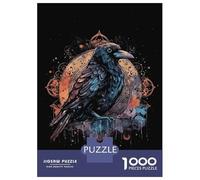 1000 Pieces Jigsaw Puzzles for Teenagers Mystical Gothic Raven Jigsaw Puzzle Relaxing Games Analysis And Logic Challenging Game Gifts 38x26cm/1000pcs