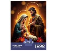 1000 Pieces Jigsaw Puzzles for Teenagers Nativity Scene Jesus Puzzles for Adults Relaxing Games Stress Reliever Fun at Home Activities, 70x50cm/1000pcs